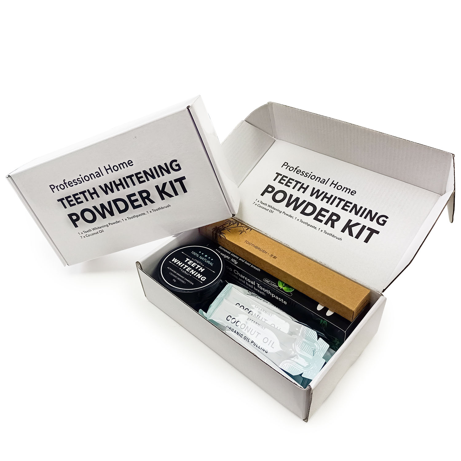 Coconut Charcoal Complete Whitening System with Oil Pulling
