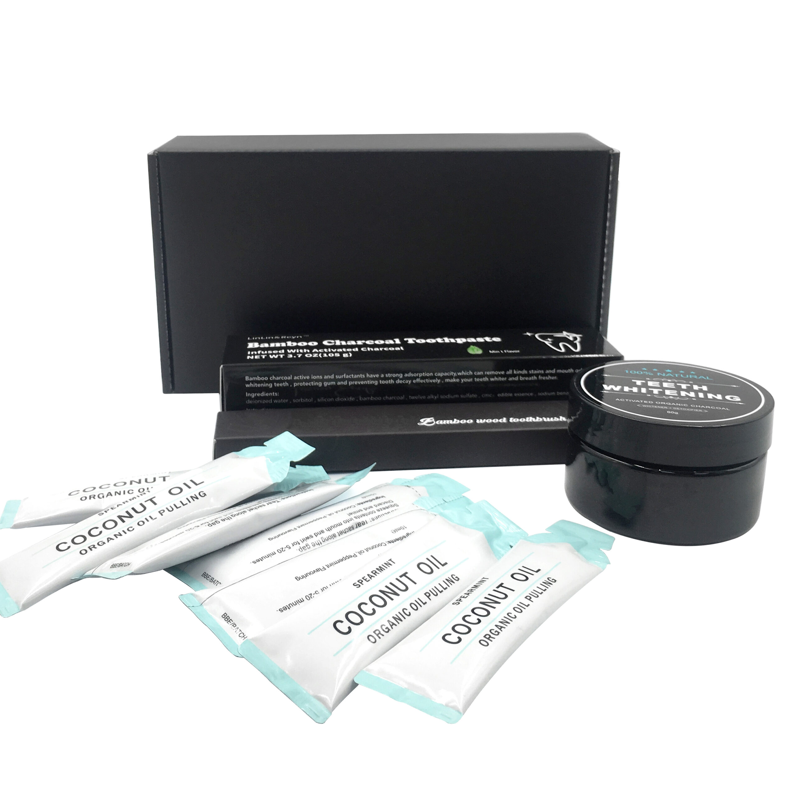 Coconut Charcoal Complete Whitening System with Oil Pulling