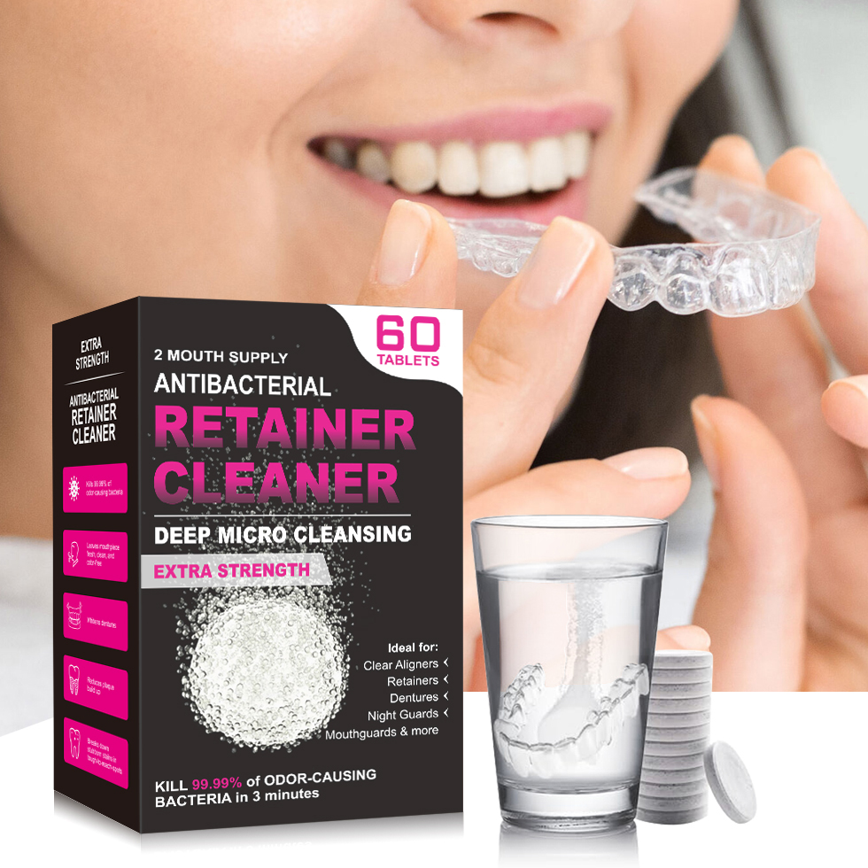 Effervescent Appliance Cleaning Tablets – 60-Count Retainer & Denture Care