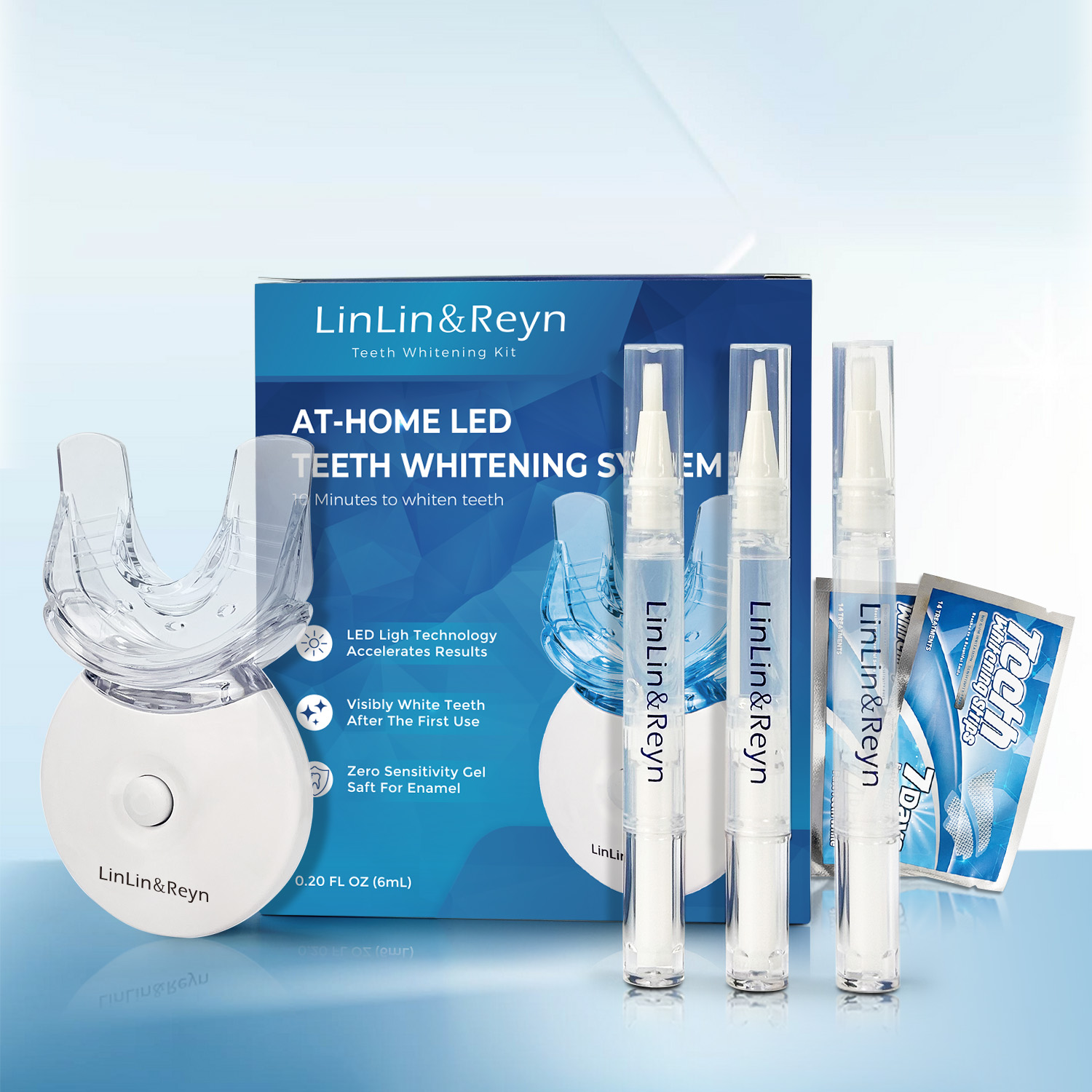 Professional LED Accelerator Whitening Kit with Pens and Strips