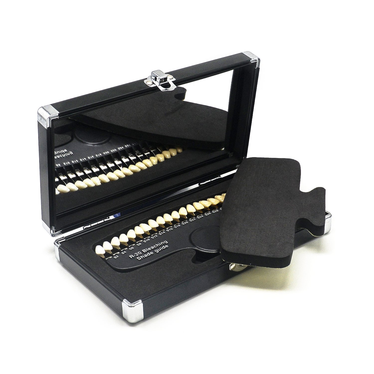 Professional 20-Shade Porcelain Guide with Mirror Case
