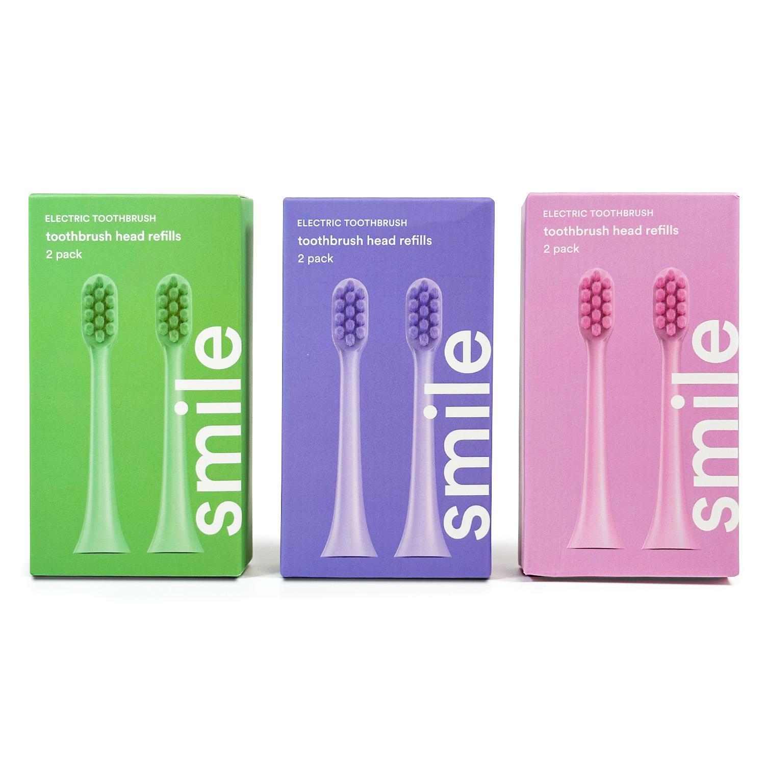 Dual-Pack Soft Bristle Electric Toothbrush Replacement Heads