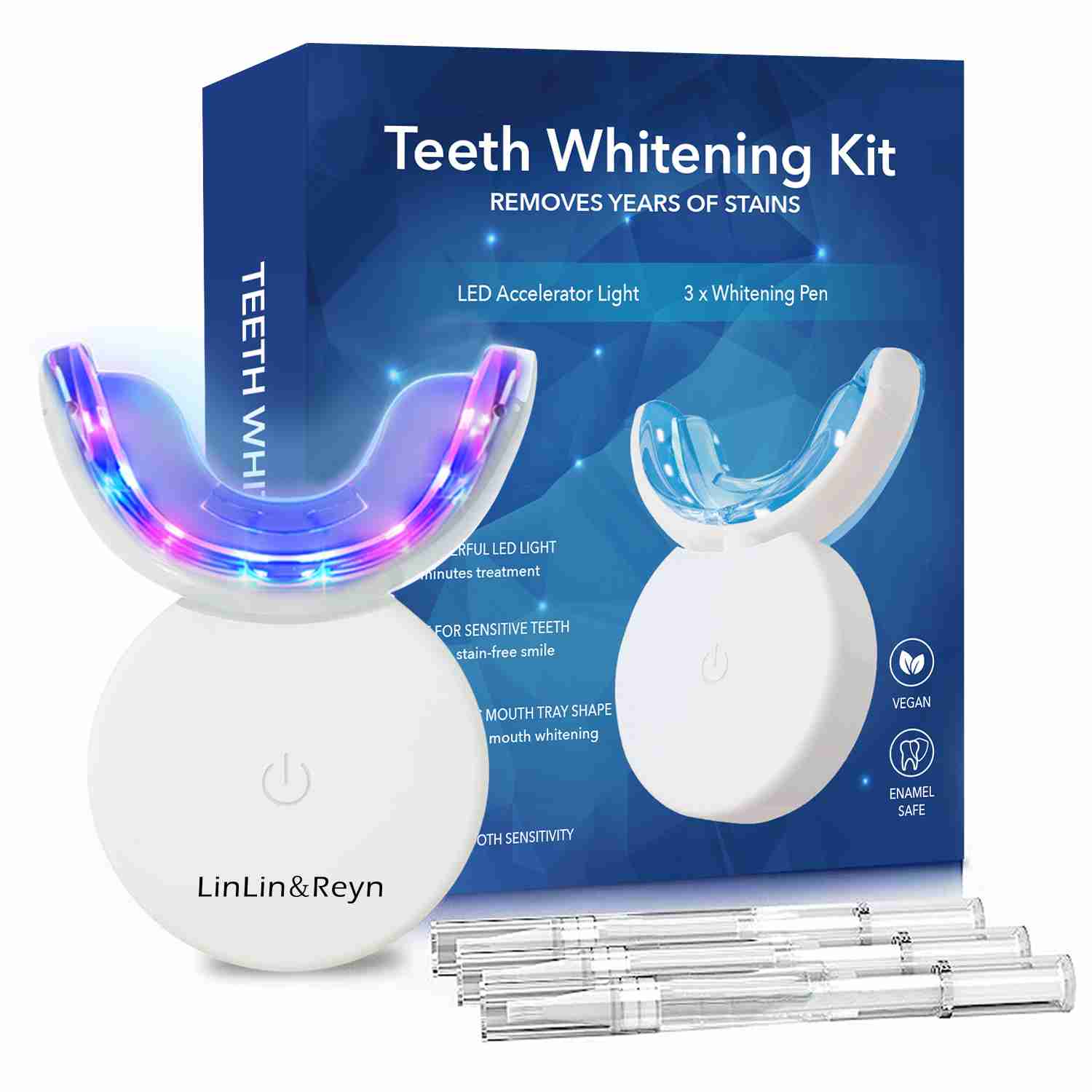 Professional LED Accelerator Kit with Triple Whitening Pens