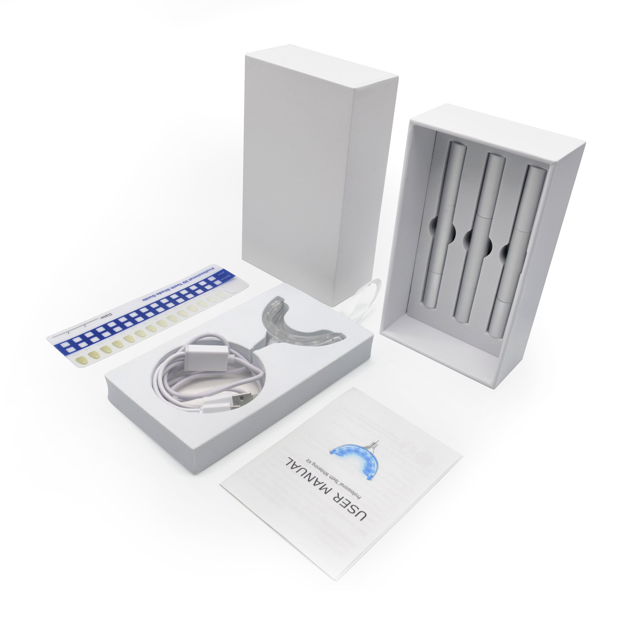 Smartphone-Powered LED Whitening System with Triple Gel Pens