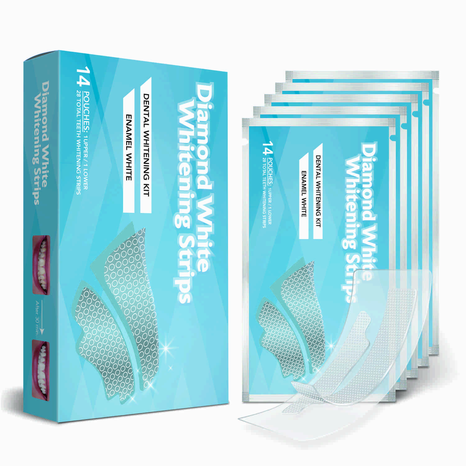 PAP Whitening Strips – 14-Day Residue-Free Treatment for Sensitive Teeth