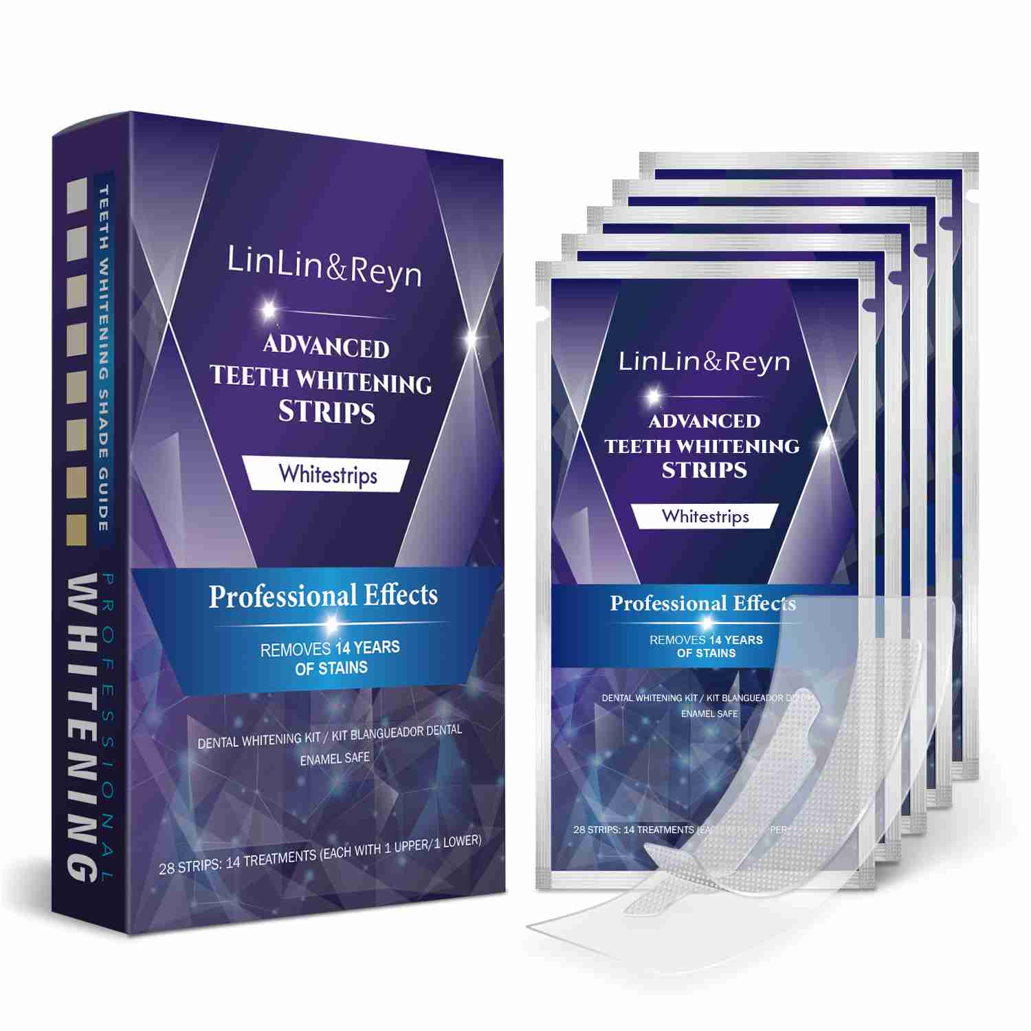 14-Day Vegan Whitening Strips – Multi-Peroxide Formulation Options