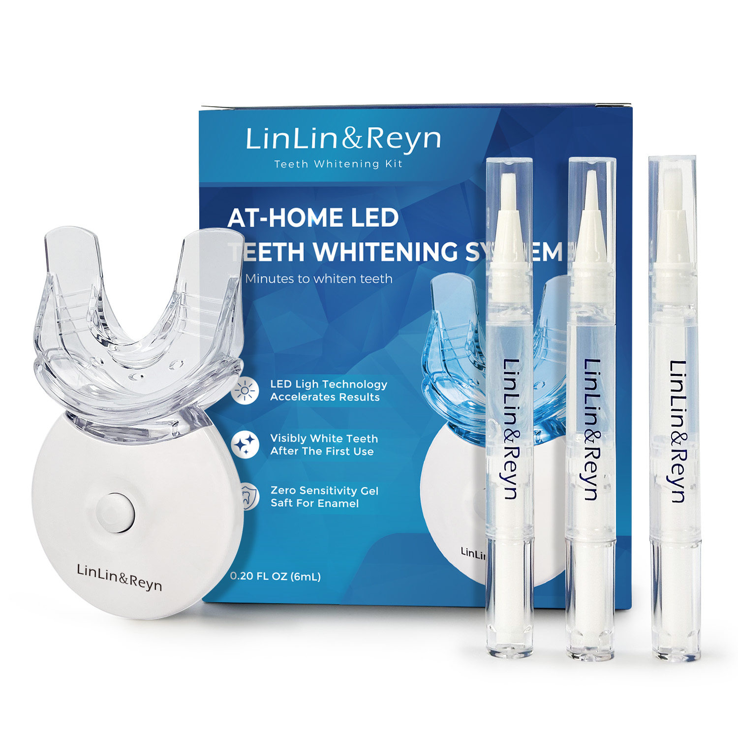 Professional LED Accelerator Kit with Triple Whitening Pens