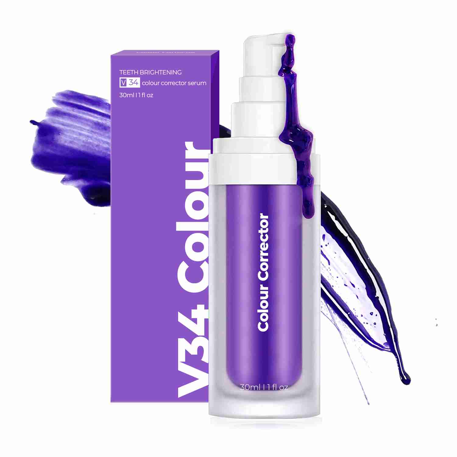 Purple Color-Corrector Serum for Instant Brightness Enhancement