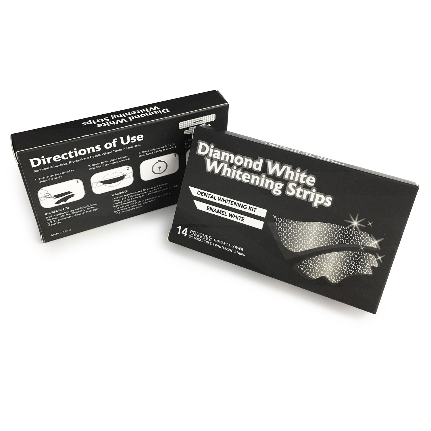 PAP + Charcoal Whitening Strips – 14-Day Treatment Kit