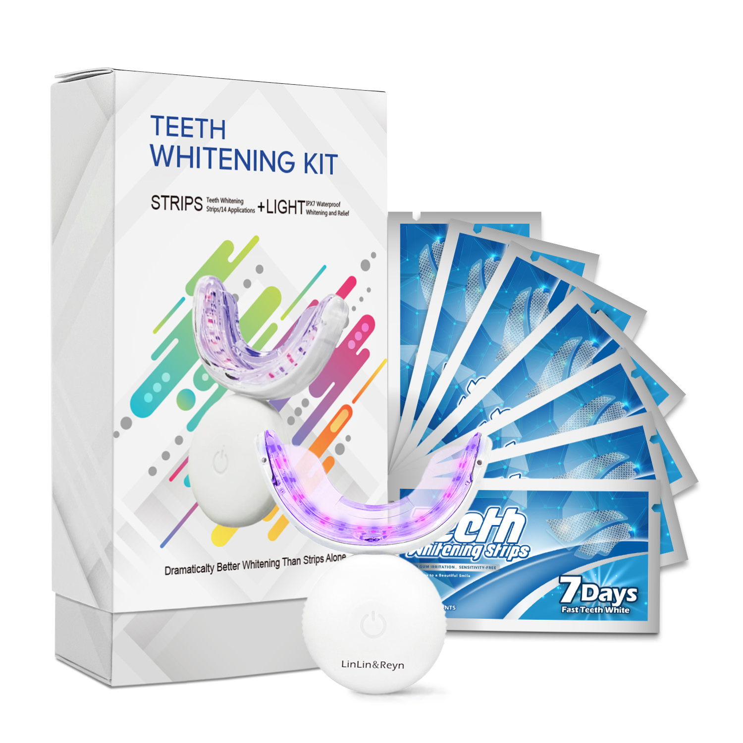Accelerated Whitening Kit with LED Activator and Professional-Grade Strips