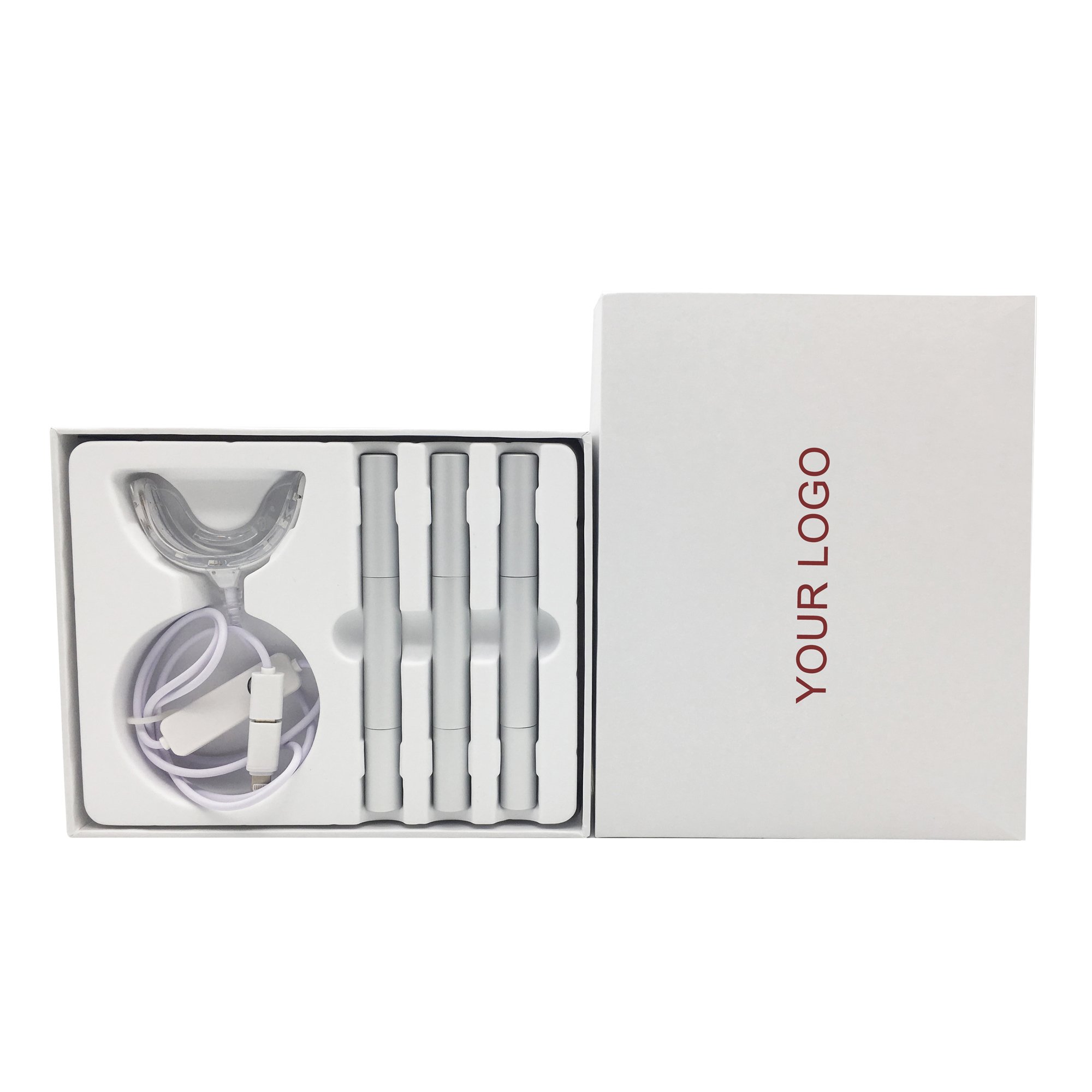 Smartphone-Powered LED Whitening System with Triple Gel Pens